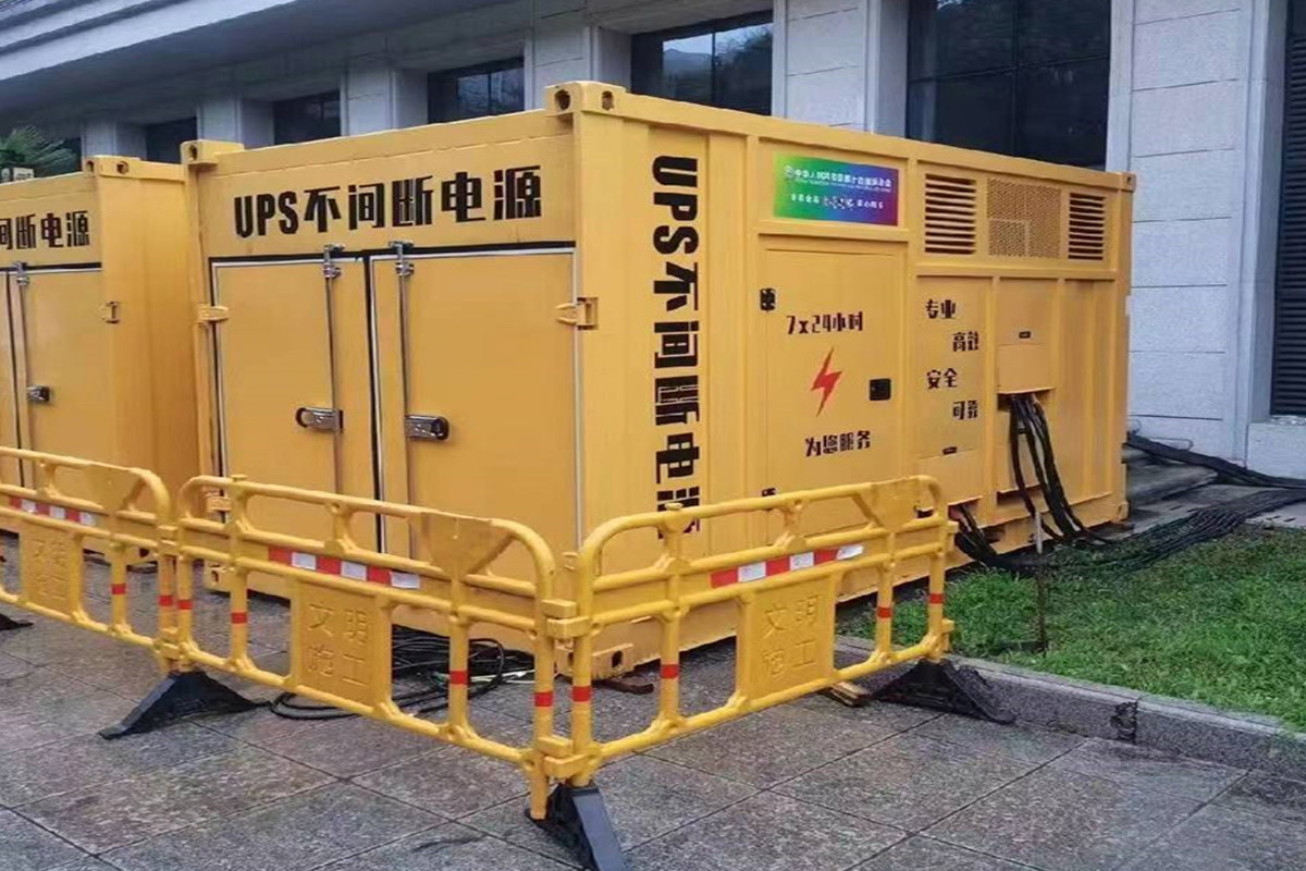 泰州发电机租赁施工现场