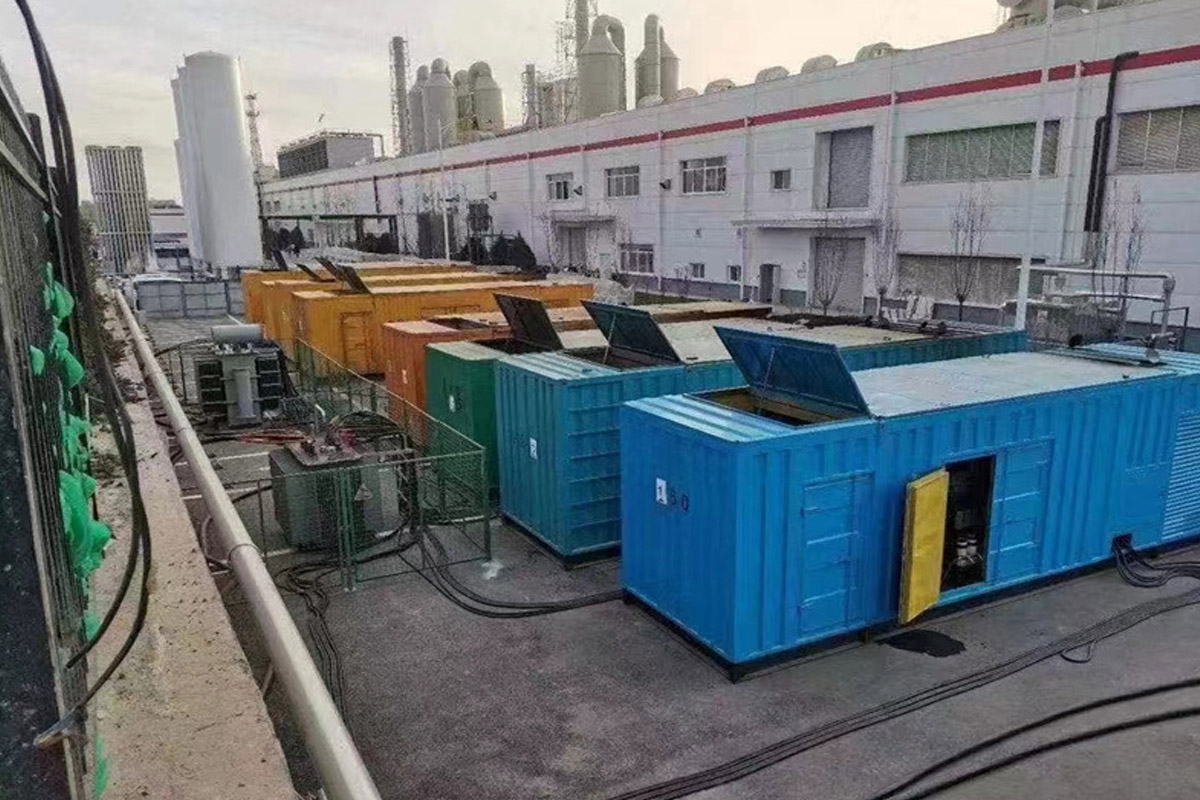 泰州发电机租赁施工现场